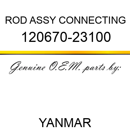 ROD ASSY, CONNECTING 120670-23100
