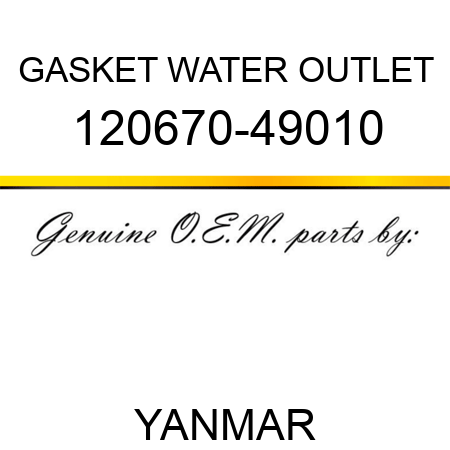 GASKET, WATER OUTLET 120670-49010