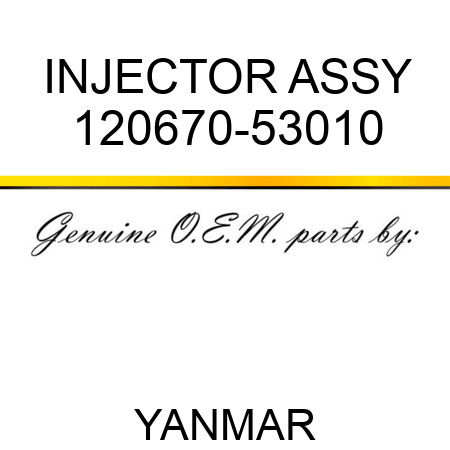 INJECTOR ASSY 120670-53010