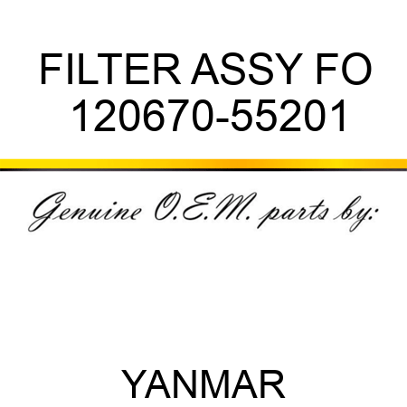 FILTER ASSY, FO 120670-55201