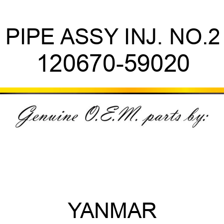 PIPE ASSY, INJ. NO.2 120670-59020
