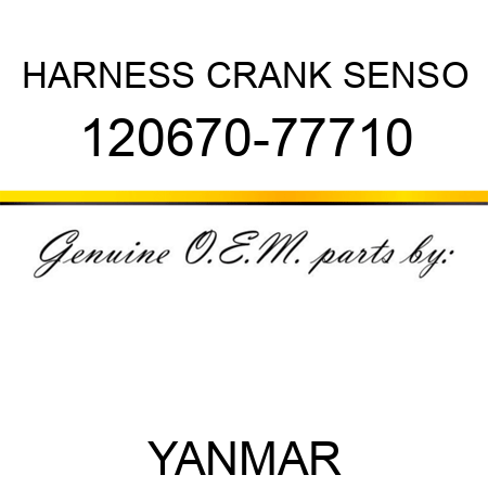 HARNESS, CRANK SENSO 120670-77710