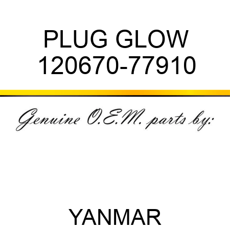 PLUG, GLOW 120670-77910