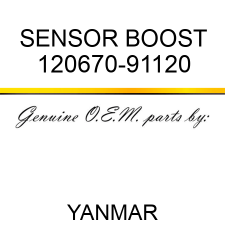 SENSOR, BOOST 120670-91120