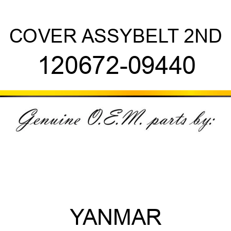 COVER ASSY,BELT 2ND 120672-09440