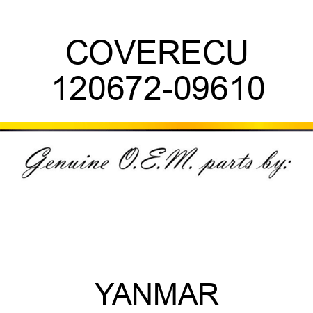 COVER,ECU 120672-09610
