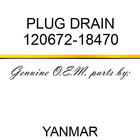 PLUG, DRAIN 120672-18470