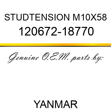 STUD,TENSION M10X58 120672-18770