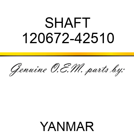 SHAFT 120672-42510