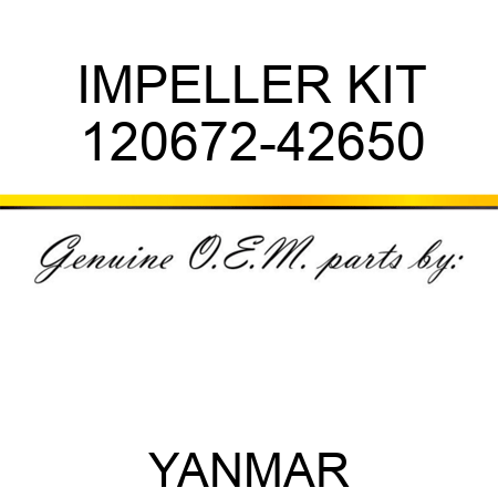 IMPELLER KIT 120672-42650