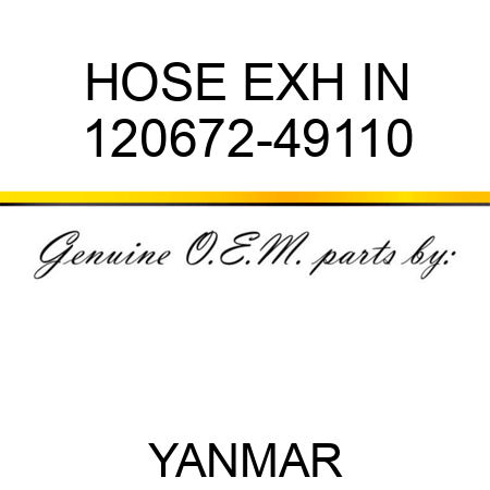 HOSE, EXH IN 120672-49110