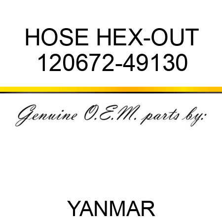 HOSE, HEX-OUT 120672-49130