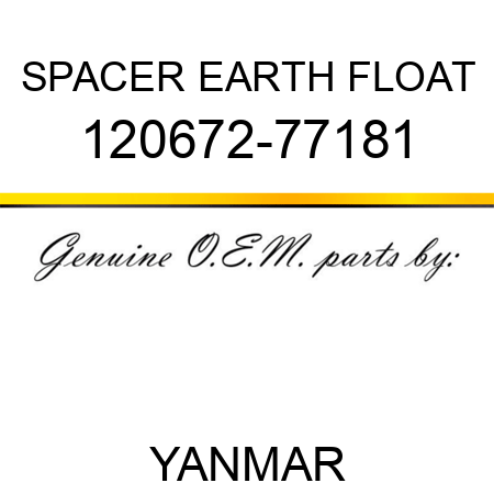 SPACER, EARTH FLOAT 120672-77181