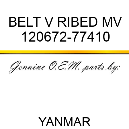 BELT, V RIBED MV 120672-77410
