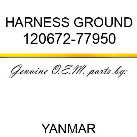 HARNESS, GROUND 120672-77950