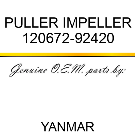 PULLER, IMPELLER 120672-92420
