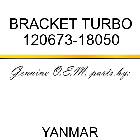 BRACKET, TURBO 120673-18050