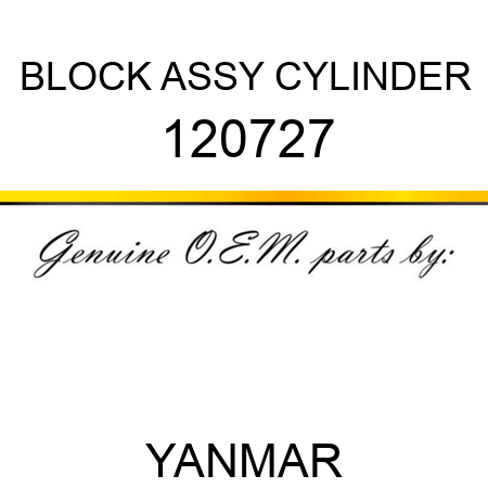 BLOCK ASSY, CYLINDER 120727