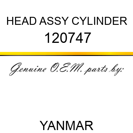 HEAD ASSY, CYLINDER 120747