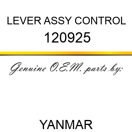 LEVER ASSY, CONTROL 120925