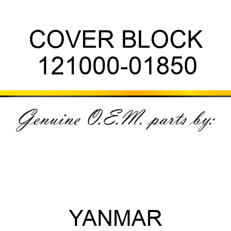 COVER, BLOCK 121000-01850