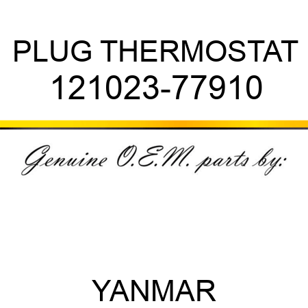 PLUG, THERMOSTAT 121023-77910