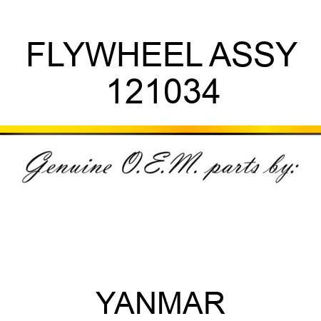 FLYWHEEL ASSY 121034