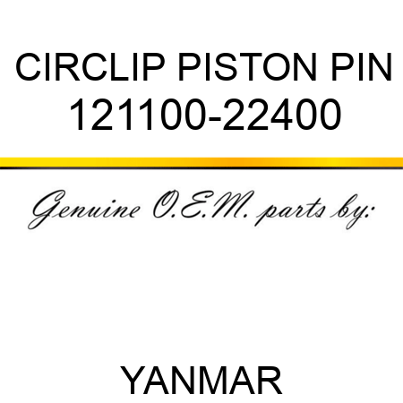 CIRCLIP, PISTON PIN 121100-22400