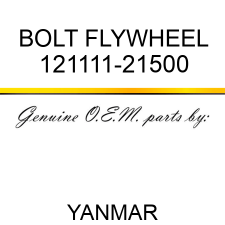 BOLT, FLYWHEEL 121111-21500