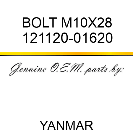 BOLT, M10X28 121120-01620