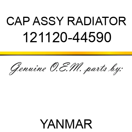 CAP ASSY, RADIATOR 121120-44590