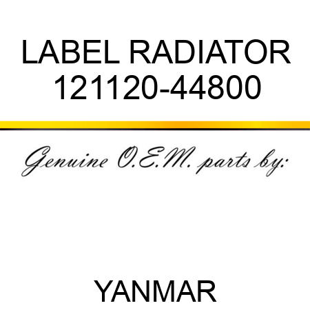 LABEL, RADIATOR 121120-44800