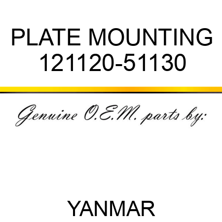 PLATE, MOUNTING 121120-51130