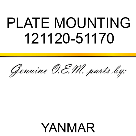 PLATE, MOUNTING 121120-51170