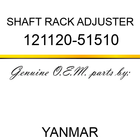 SHAFT, RACK ADJUSTER 121120-51510