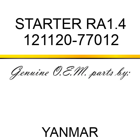 STARTER, RA1.4 121120-77012