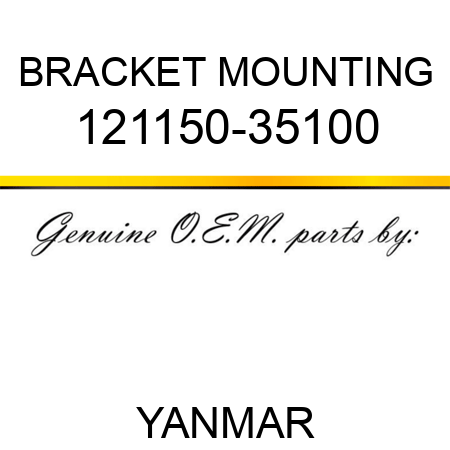 BRACKET, MOUNTING 121150-35100