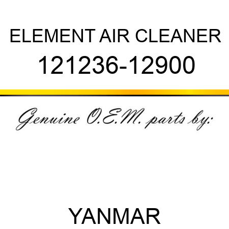 ELEMENT, AIR CLEANER 121236-12900