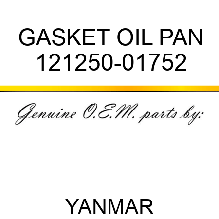 GASKET, OIL PAN 121250-01752