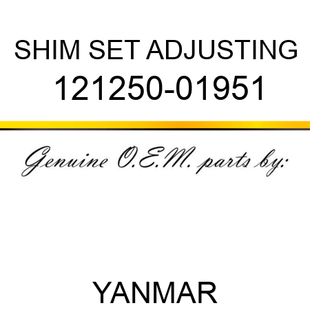 SHIM SET, ADJUSTING 121250-01951