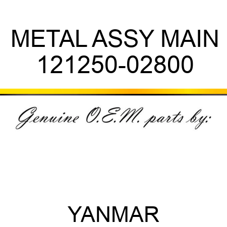 METAL ASSY, MAIN 121250-02800