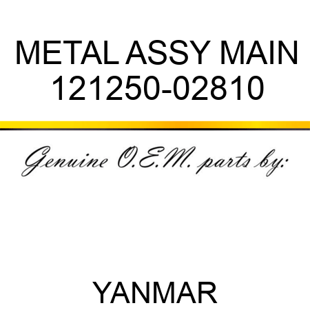 METAL ASSY, MAIN 121250-02810