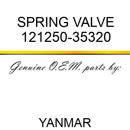 SPRING, VALVE 121250-35320