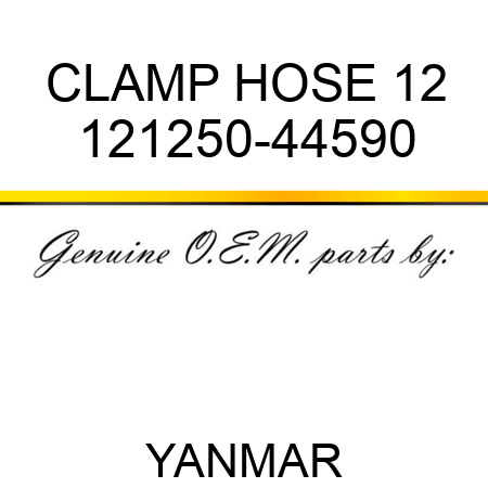 CLAMP, HOSE 12 121250-44590