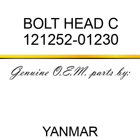 BOLT, HEAD C 121252-01230