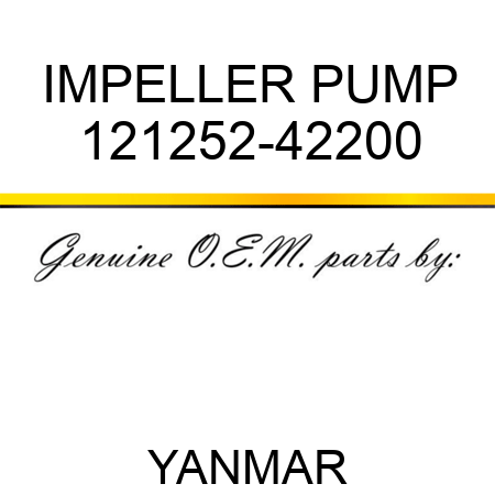 IMPELLER, PUMP 121252-42200