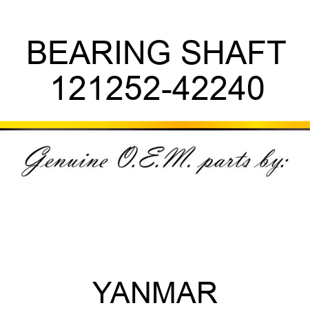 BEARING, SHAFT 121252-42240