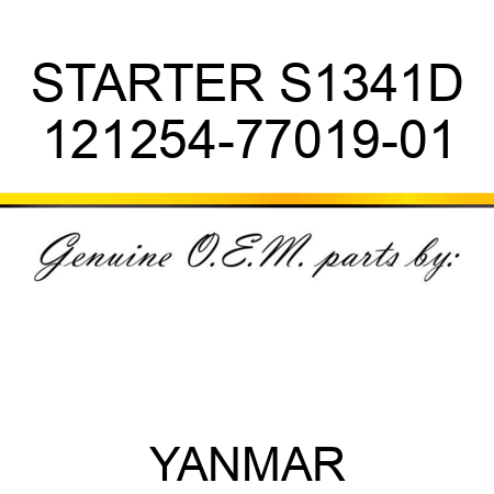 STARTER, S1341D 121254-77019-01