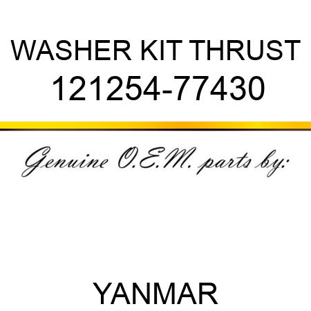 WASHER KIT, THRUST 121254-77430