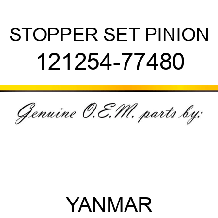 STOPPER SET, PINION 121254-77480
